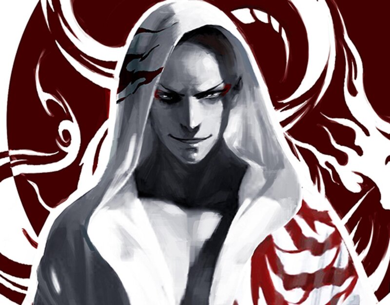 Man with White Hair — Dramatic, Manga