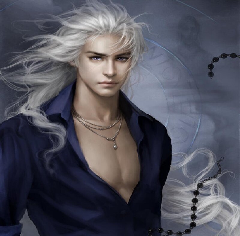 Man with White Hair — Dramatic