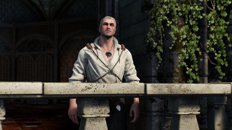 Man with White Hair — Gray, Contemplative