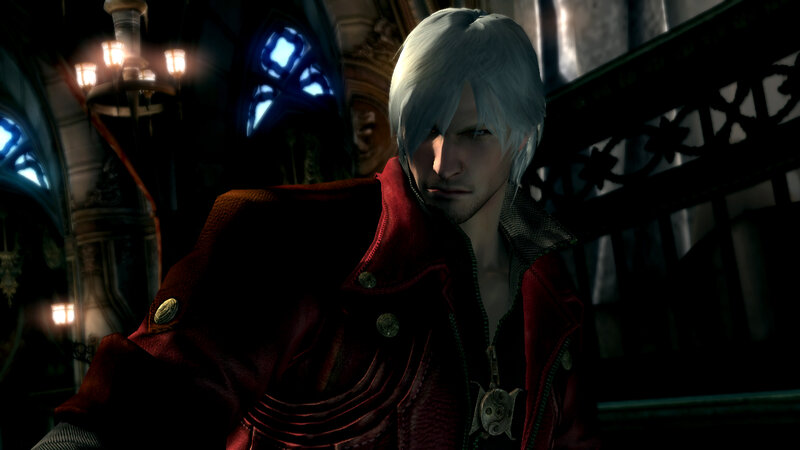Man with White Hair — Red