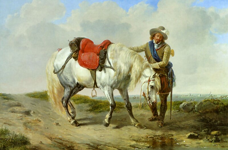 Man with White Horse — Serene