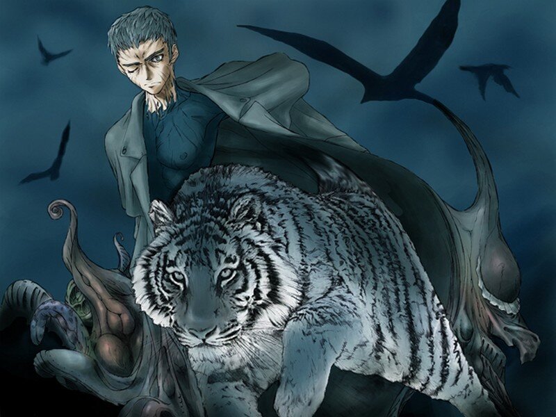 Man with White Tiger