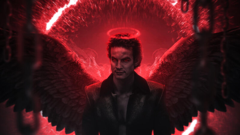 Man with Wings — Red