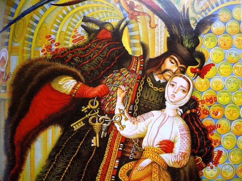 Man with Wolf and Woman
