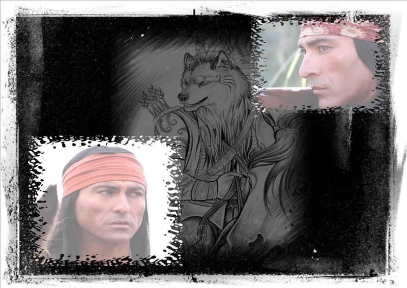 Man with Wolf Illustration