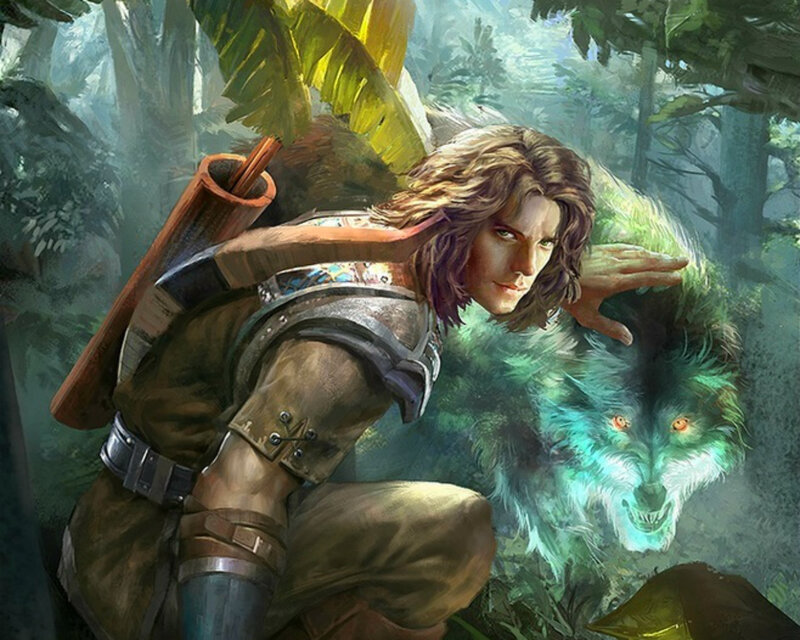 Man with Wolf Spirit