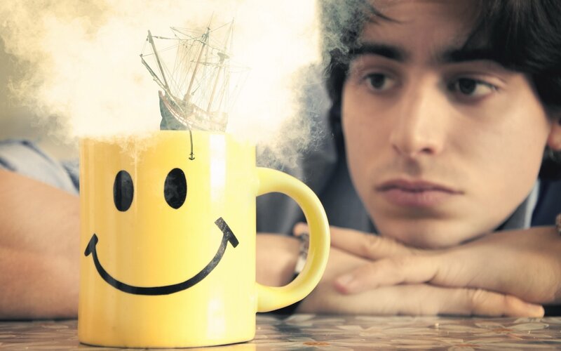 Man with Yellow Mug