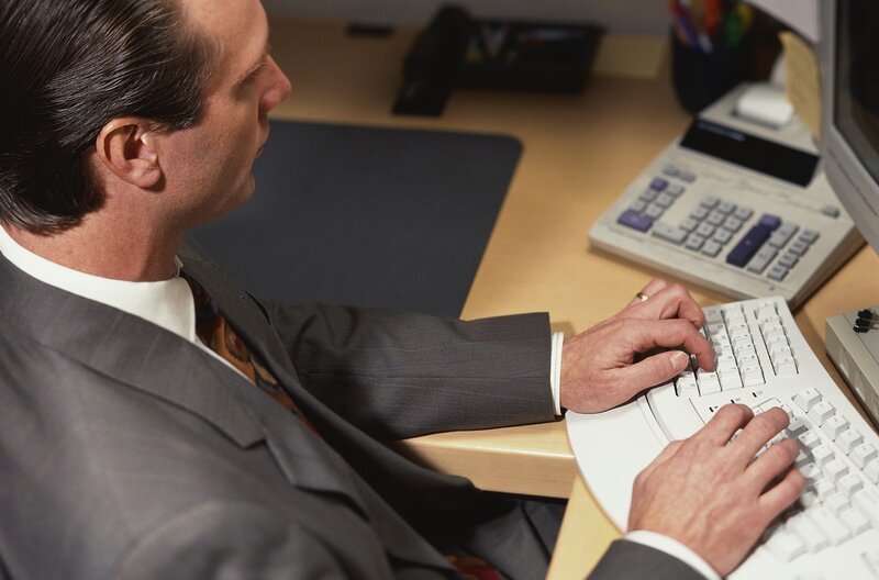 Man working at office desk