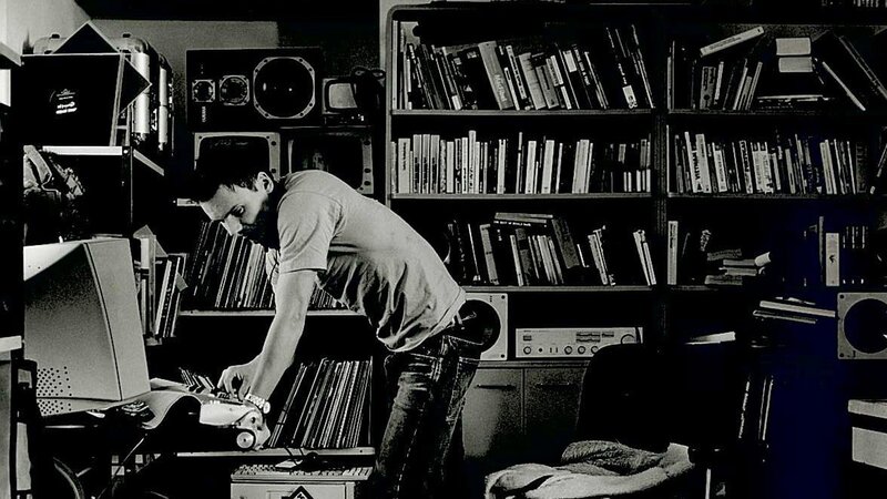 man working in a music studio