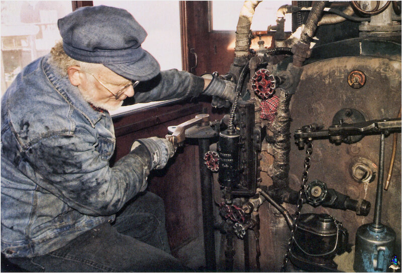man working on machinery