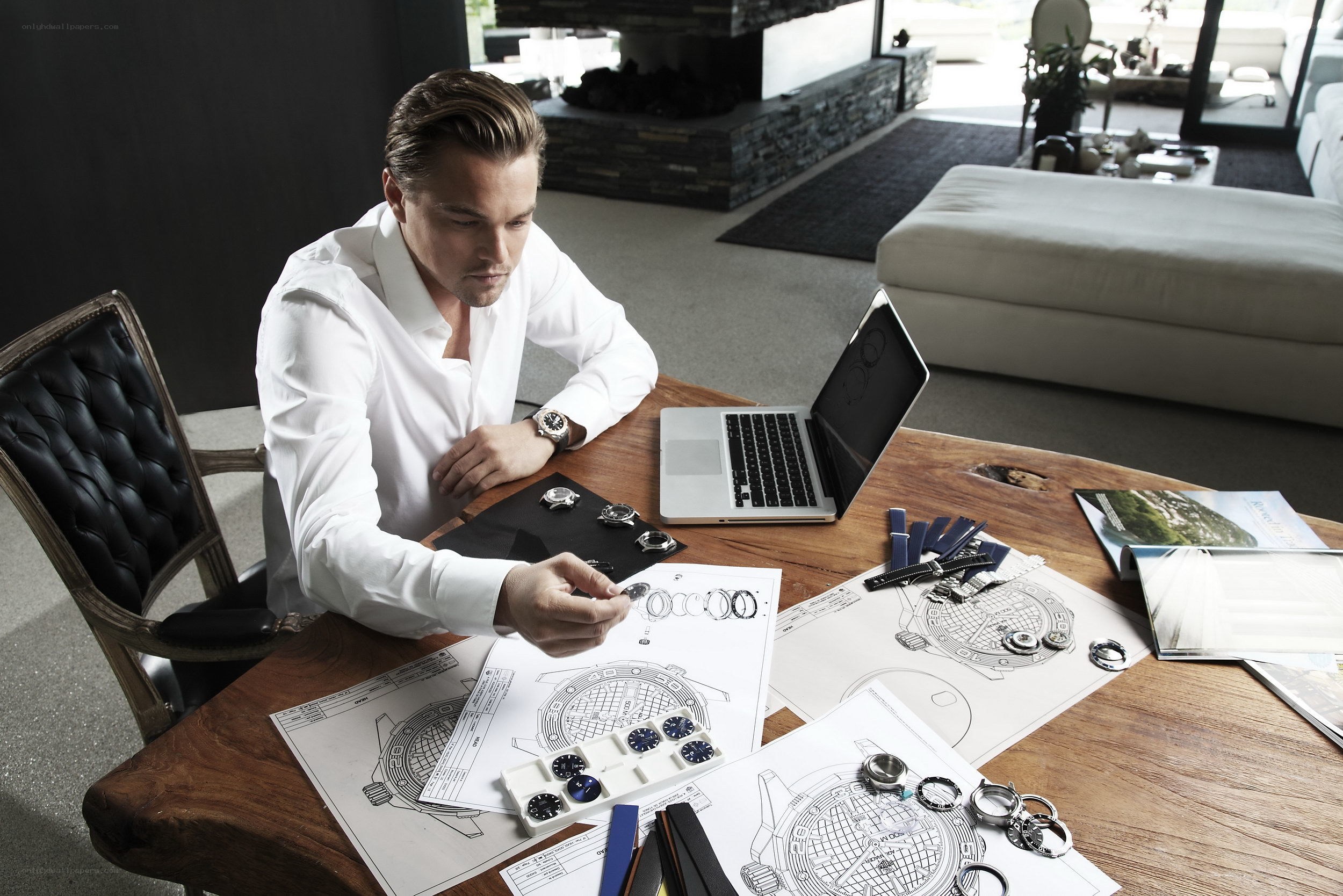 man working on watch design