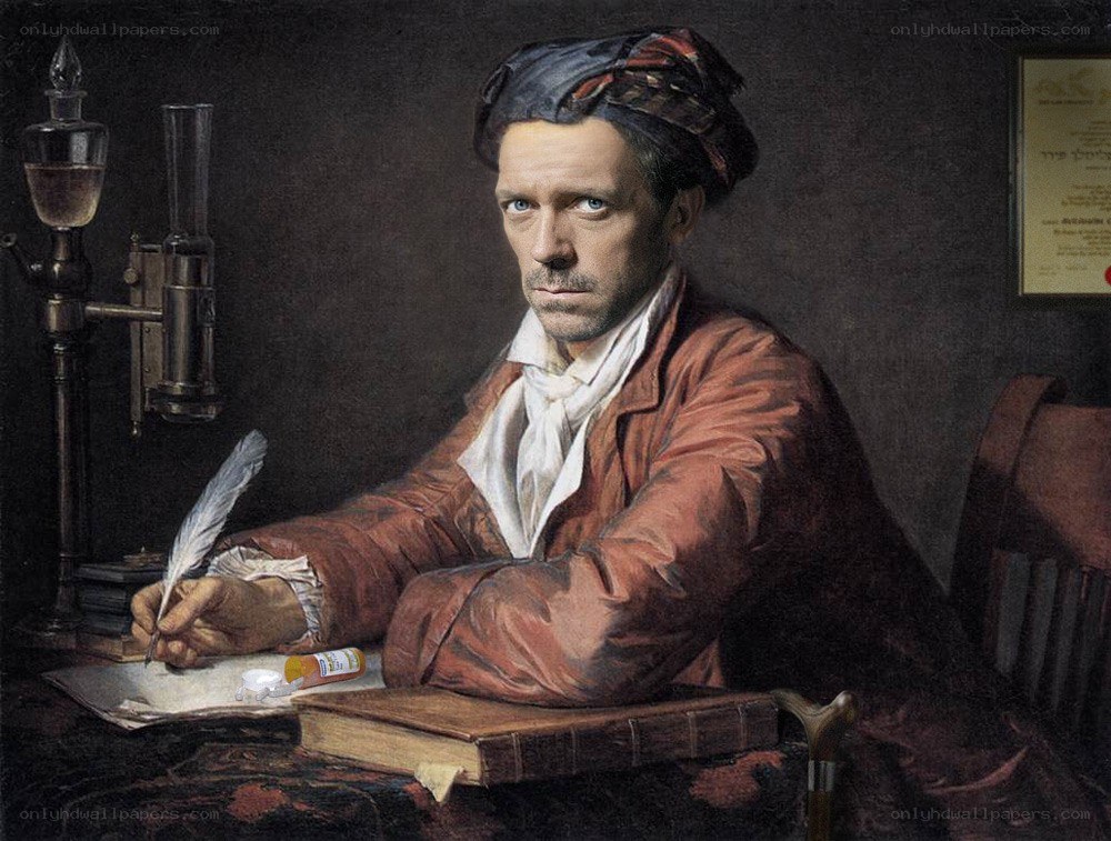 Man writing at a desk