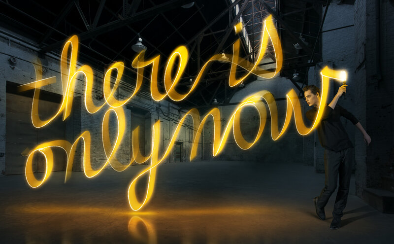 Man Writing with Light