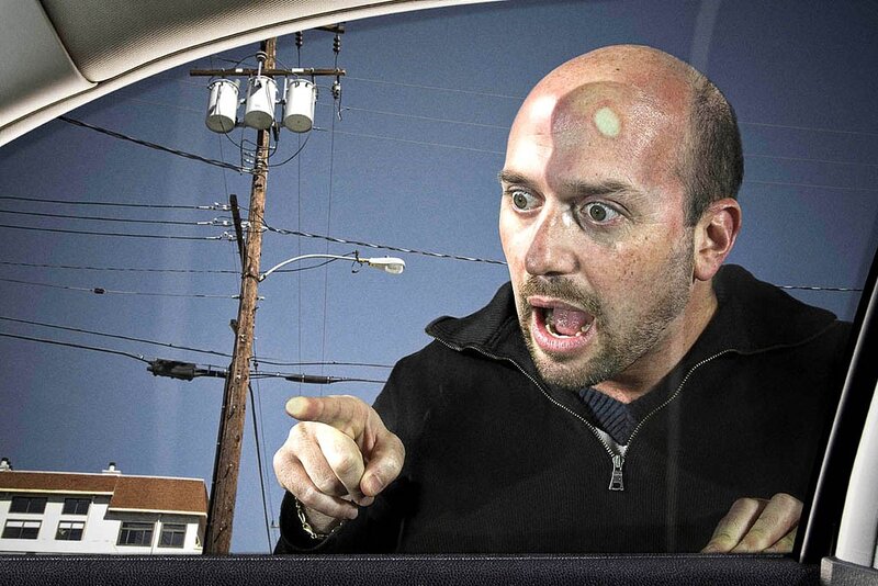 Man yelling from car window