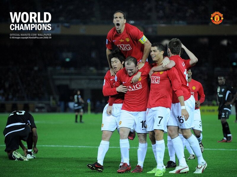Manchester United celebrate victory