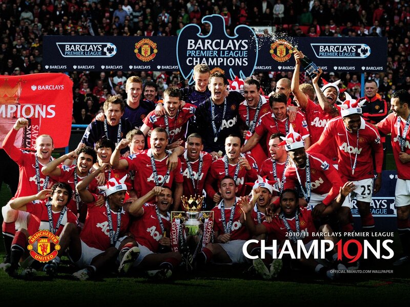 Manchester United celebrating title win