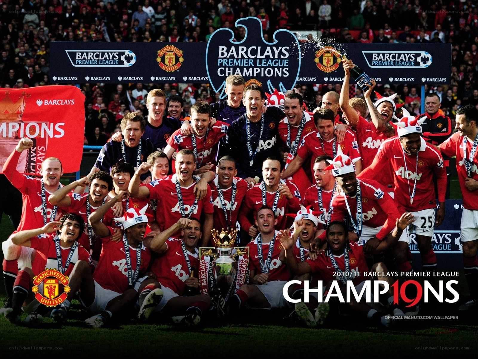 Manchester United celebrating title win
