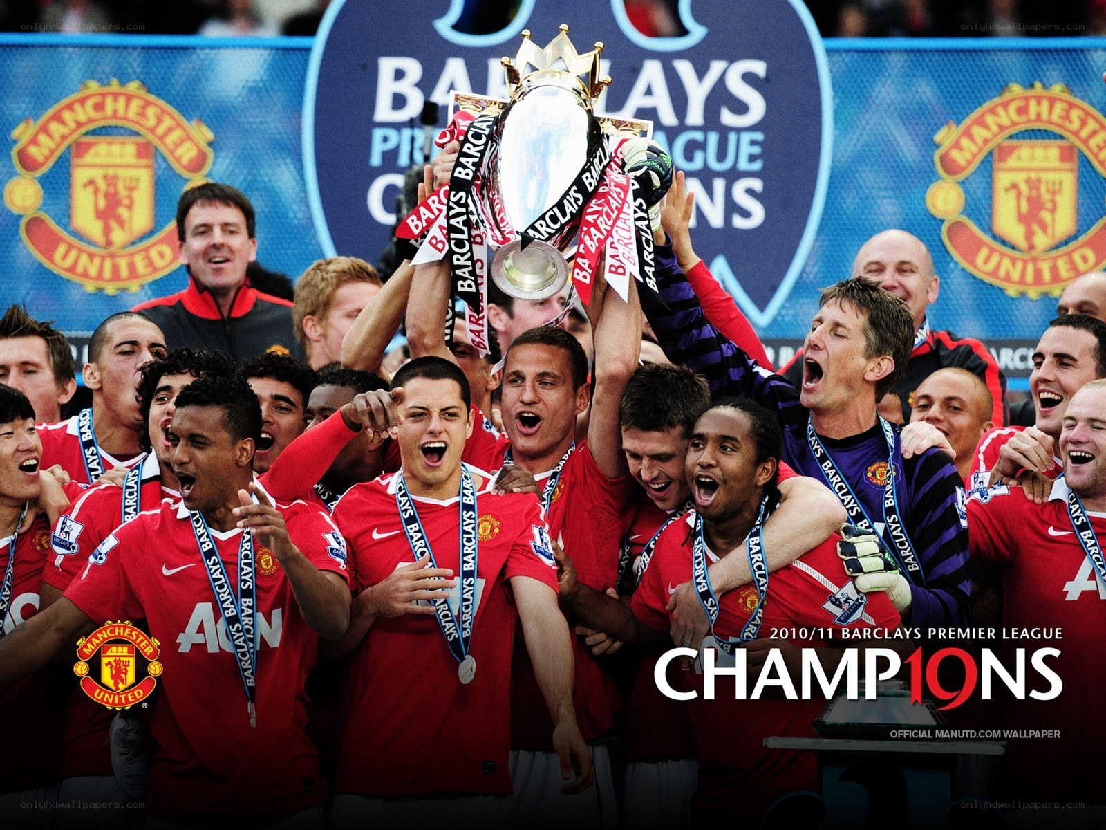 Manchester United celebrating title win