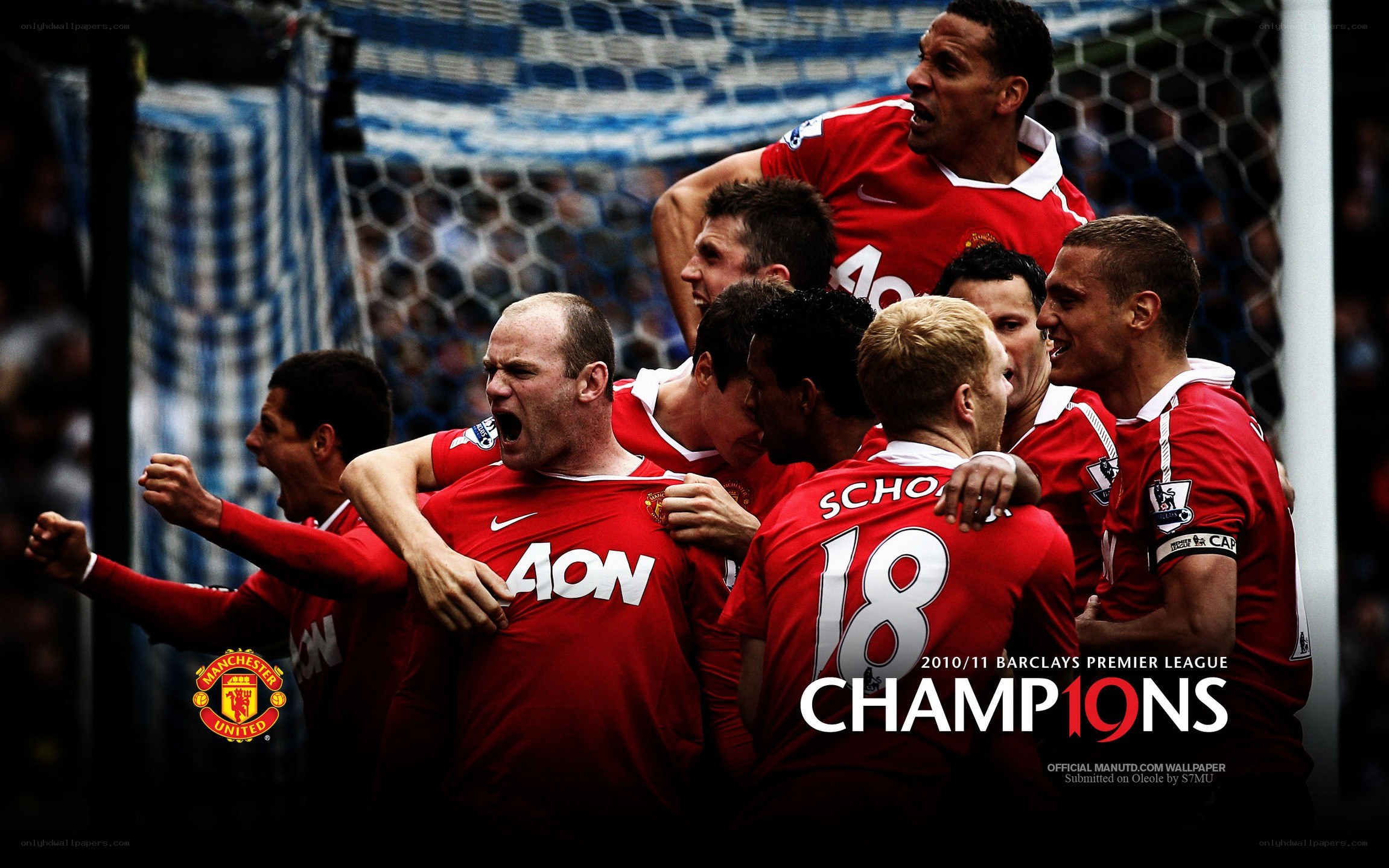 manchester united celebrating