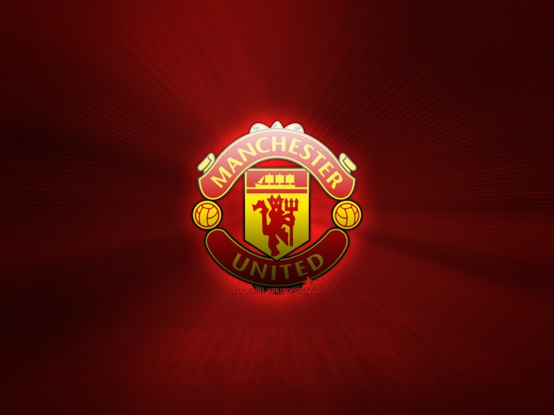 Manchester United Crest — Red, Dramatic, Digital Art