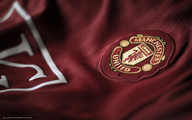 Manchester United Crest — Red, Dramatic, Photograph