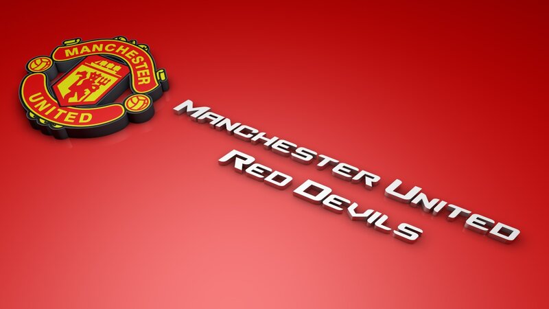 Manchester United logo and text