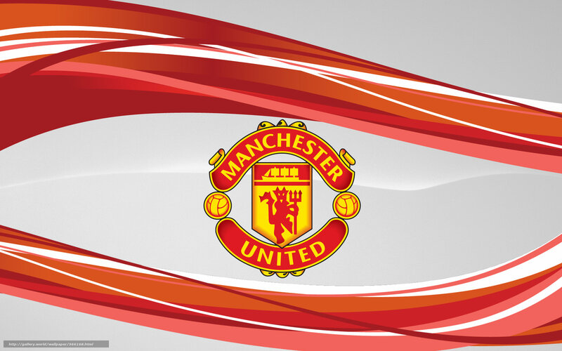 Manchester United logo on abstract background