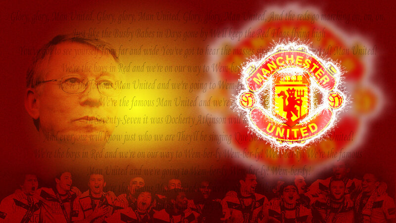 Manchester United Logo — Red, Dramatic