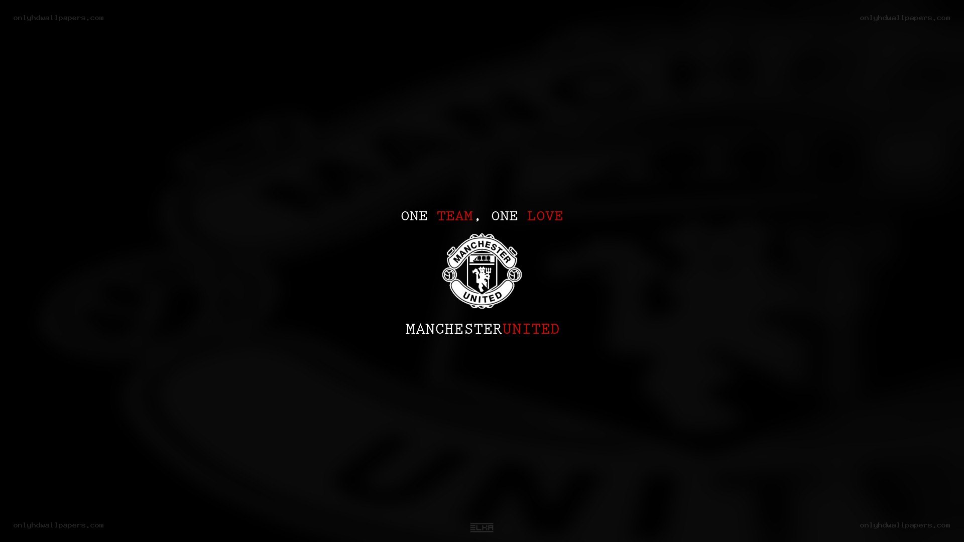 Manchester United logo with slogan