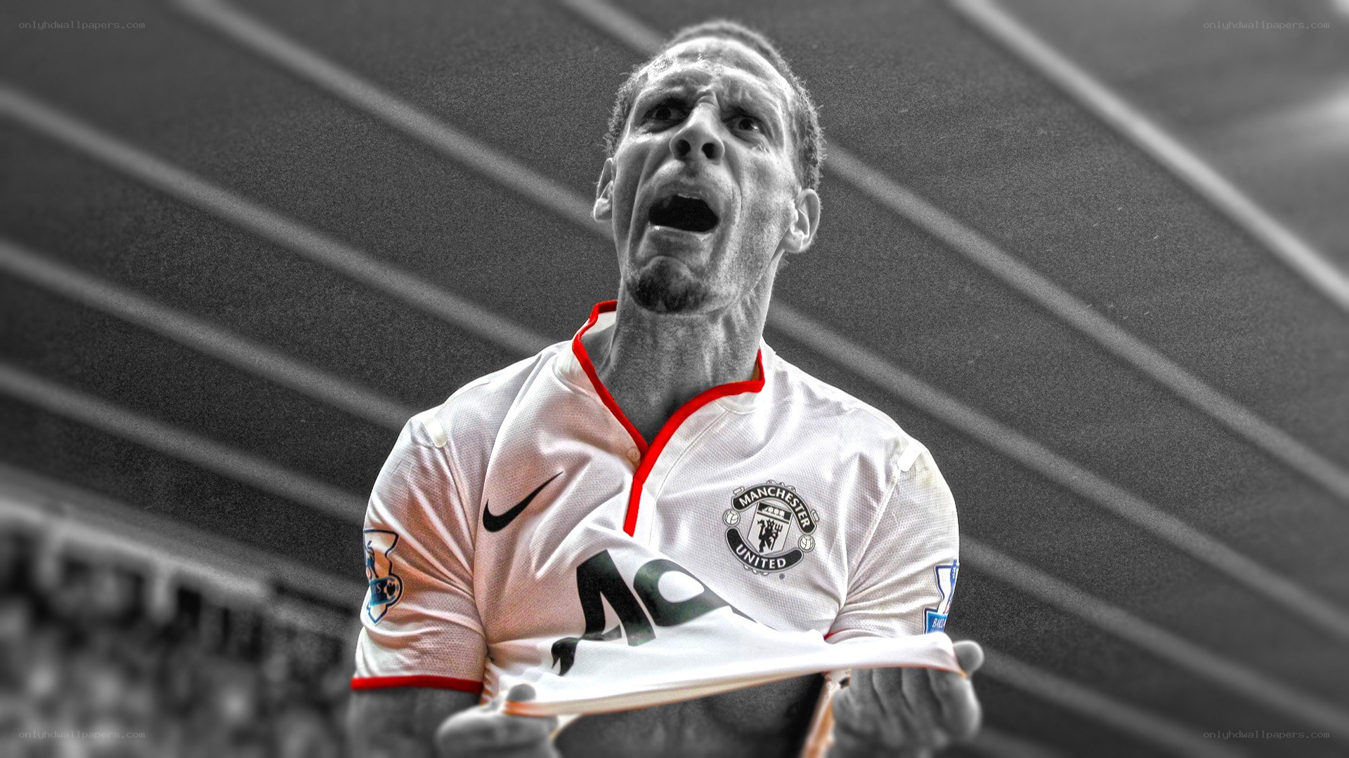 Manchester United player celebrating