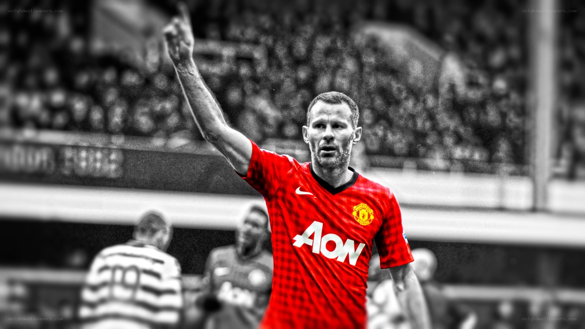 Manchester United player celebrating
