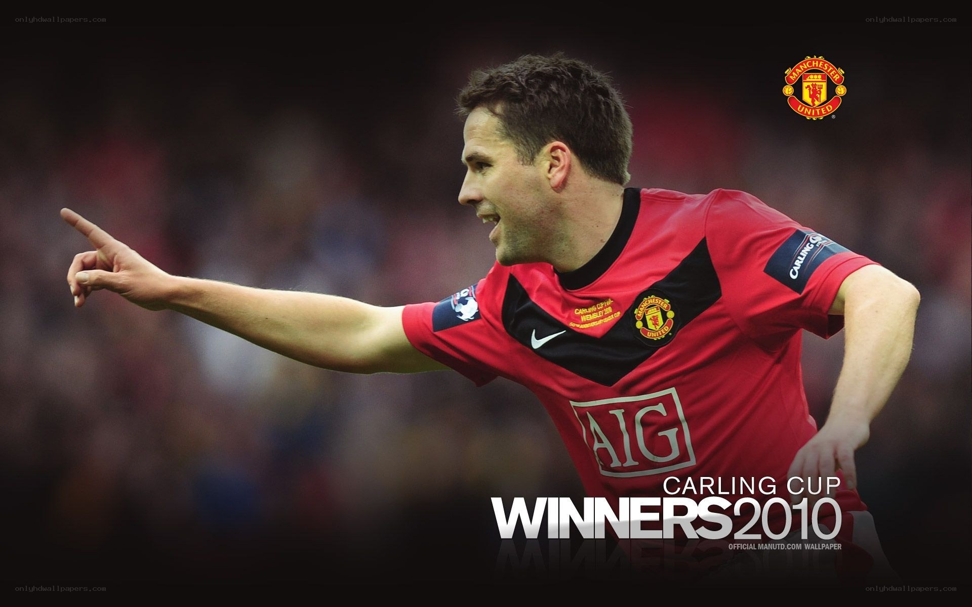 Manchester United player celebrating