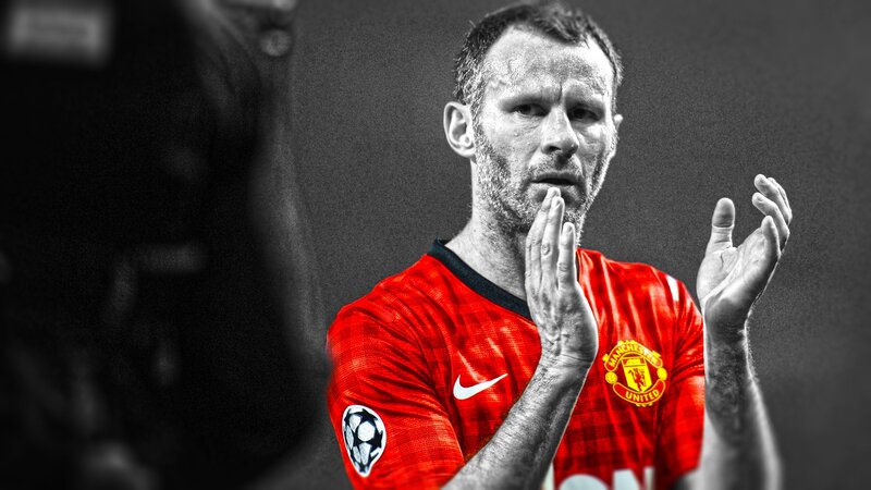 Manchester United player in red jersey