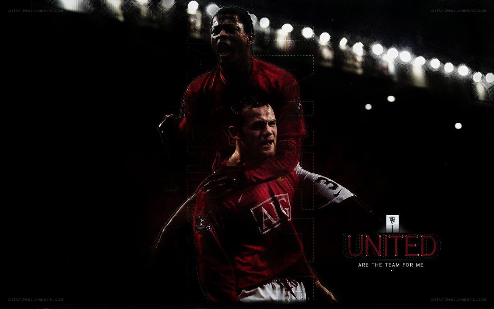 Manchester United players celebrating