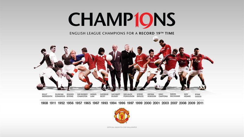 Manchester United Players — Red, Celebratory, Illustration, Footballers