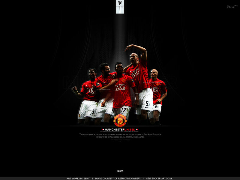 Manchester United team celebration