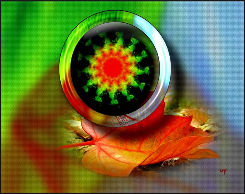 Mandala in Glass Sphere