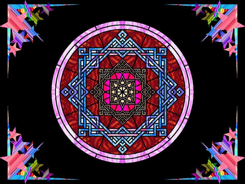 Mandala Stained Glass Window