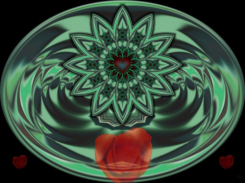 Mandala with Rose
