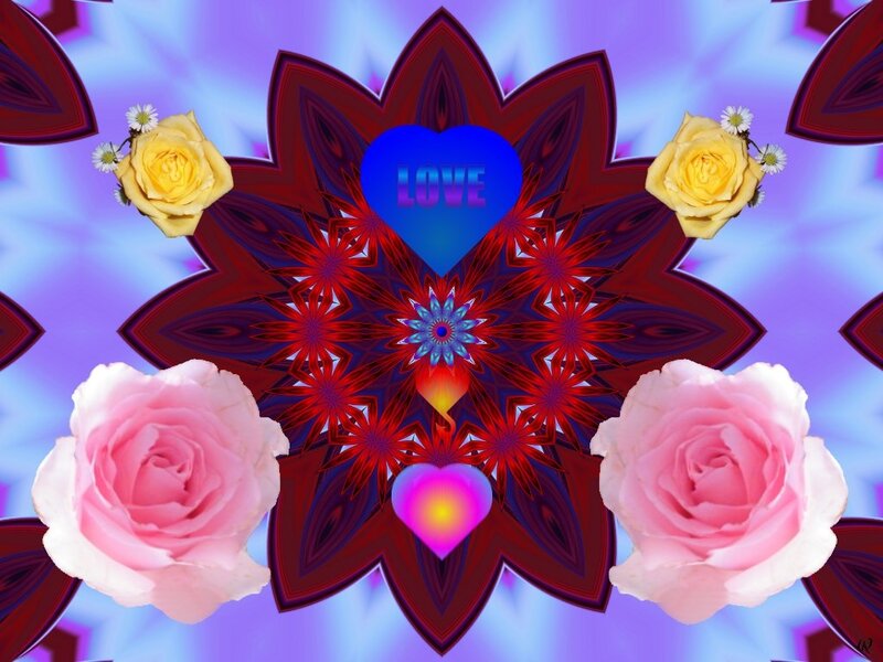 Mandala with Roses — Purple