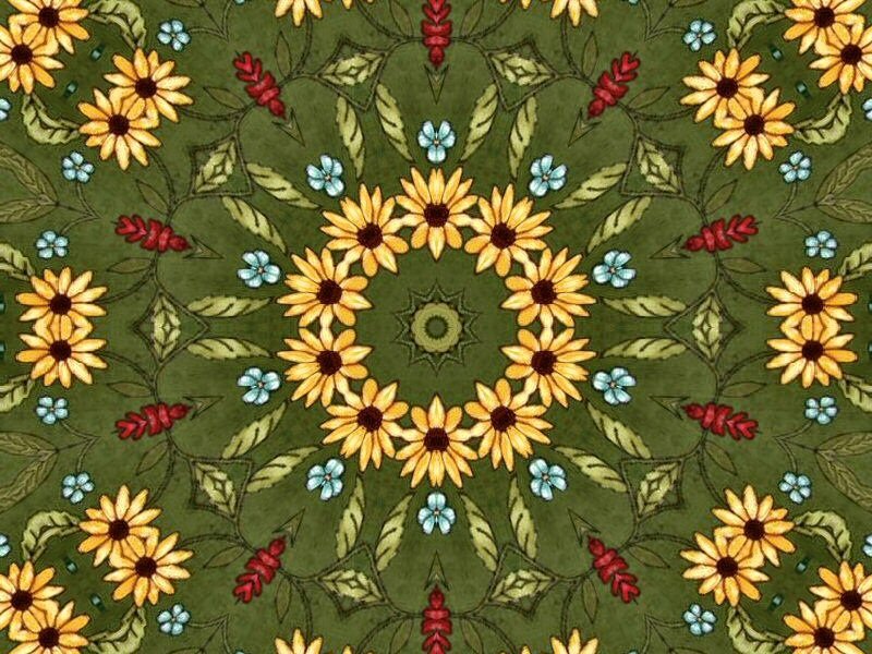 Mandala with Sunflowers