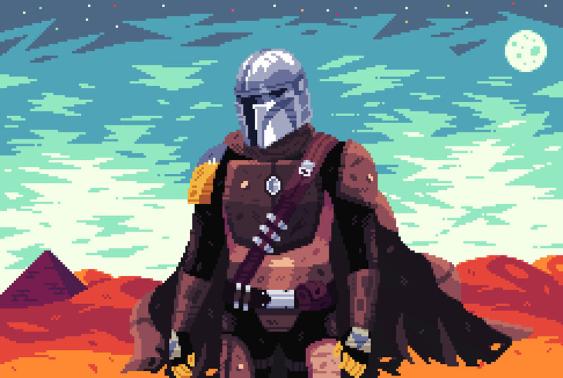 Mandalorian Character — Orange
