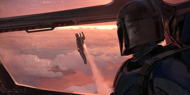 Mandalorian in Flight