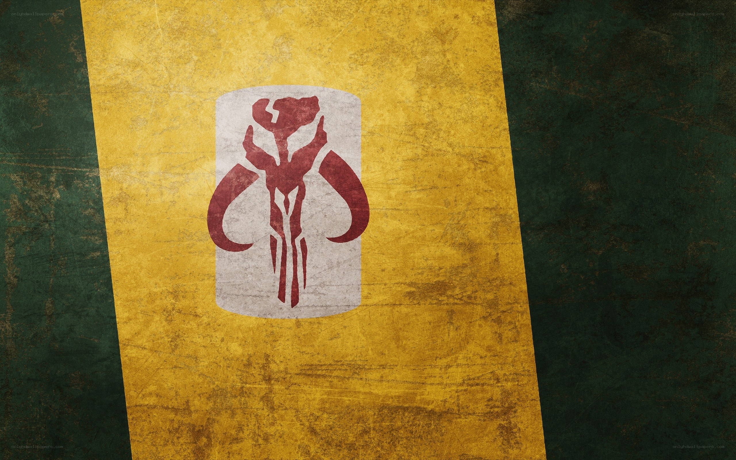 Mandalorian symbol on grunge flag