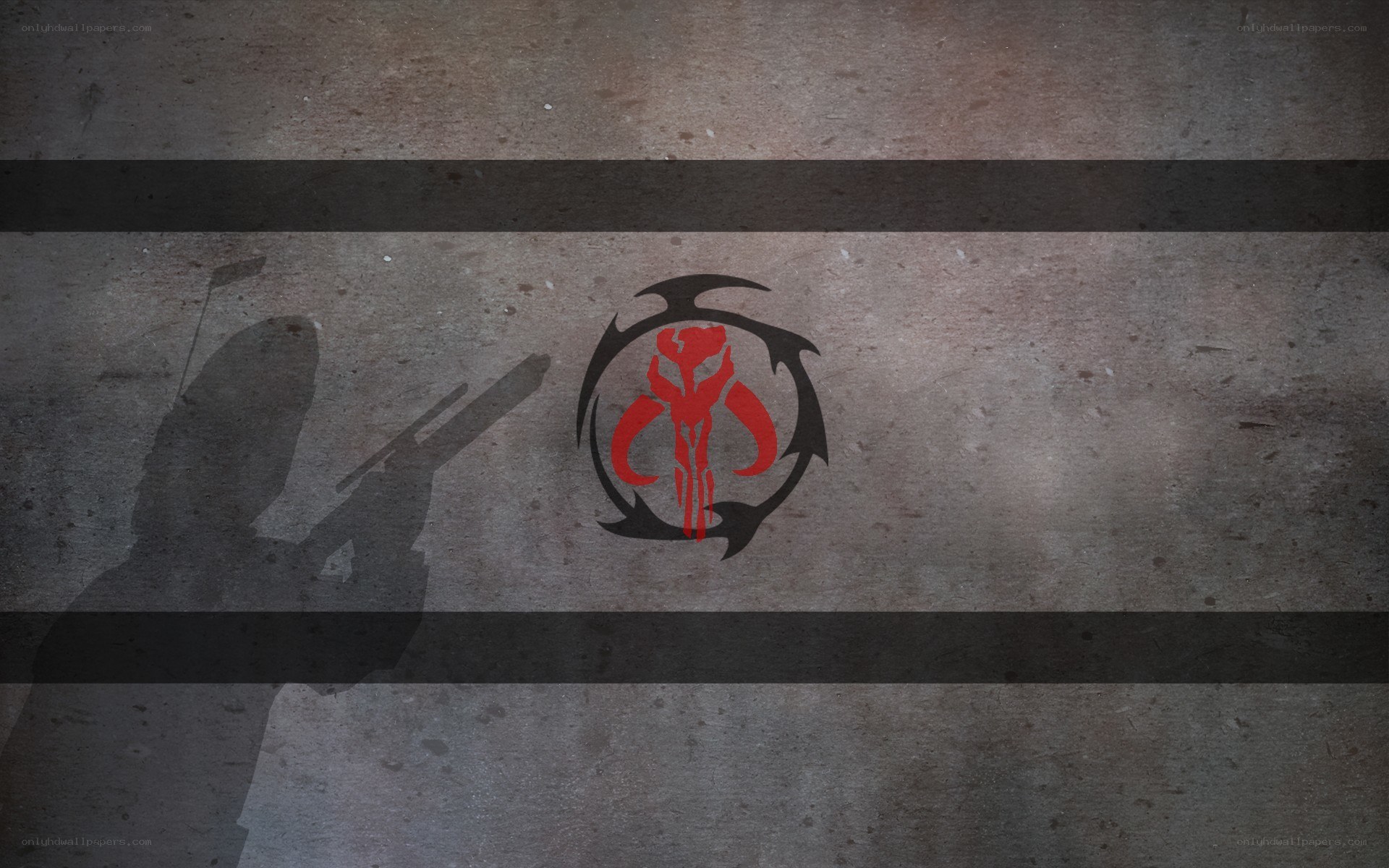 Mandalorian symbol on wall