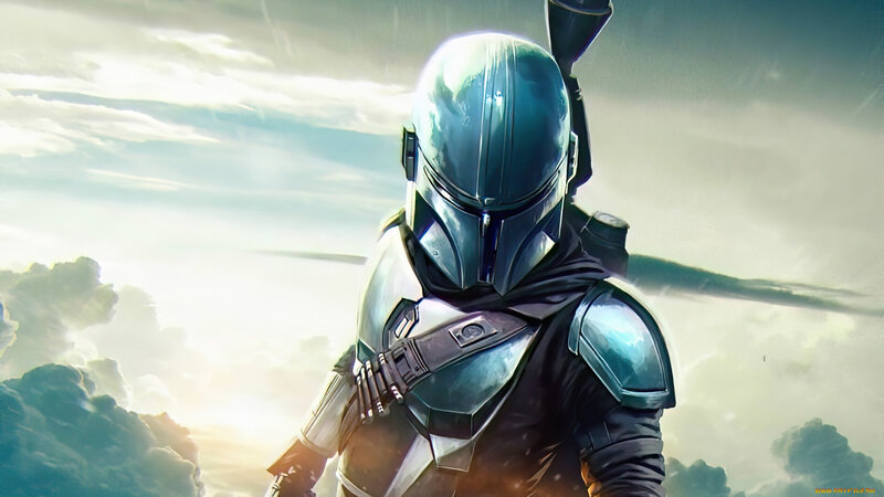 Mandalorian Warrior — Blue, Dramatic