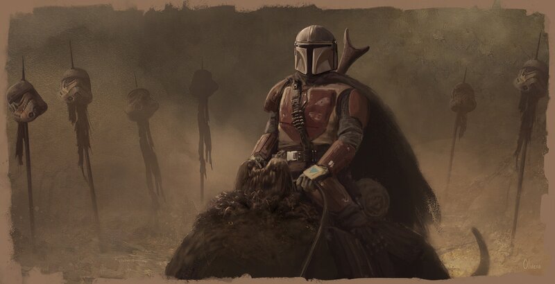 Mandalorian Warrior — Brown, Dramatic