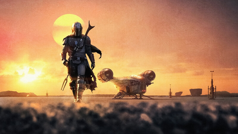 Mandalorian Warrior — Orange, Dramatic