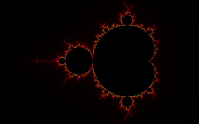 Mandelbrot Set Fractal — Black, Dramatic