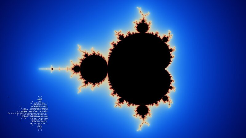 Mandelbrot Set Fractal — Blue, Abstract